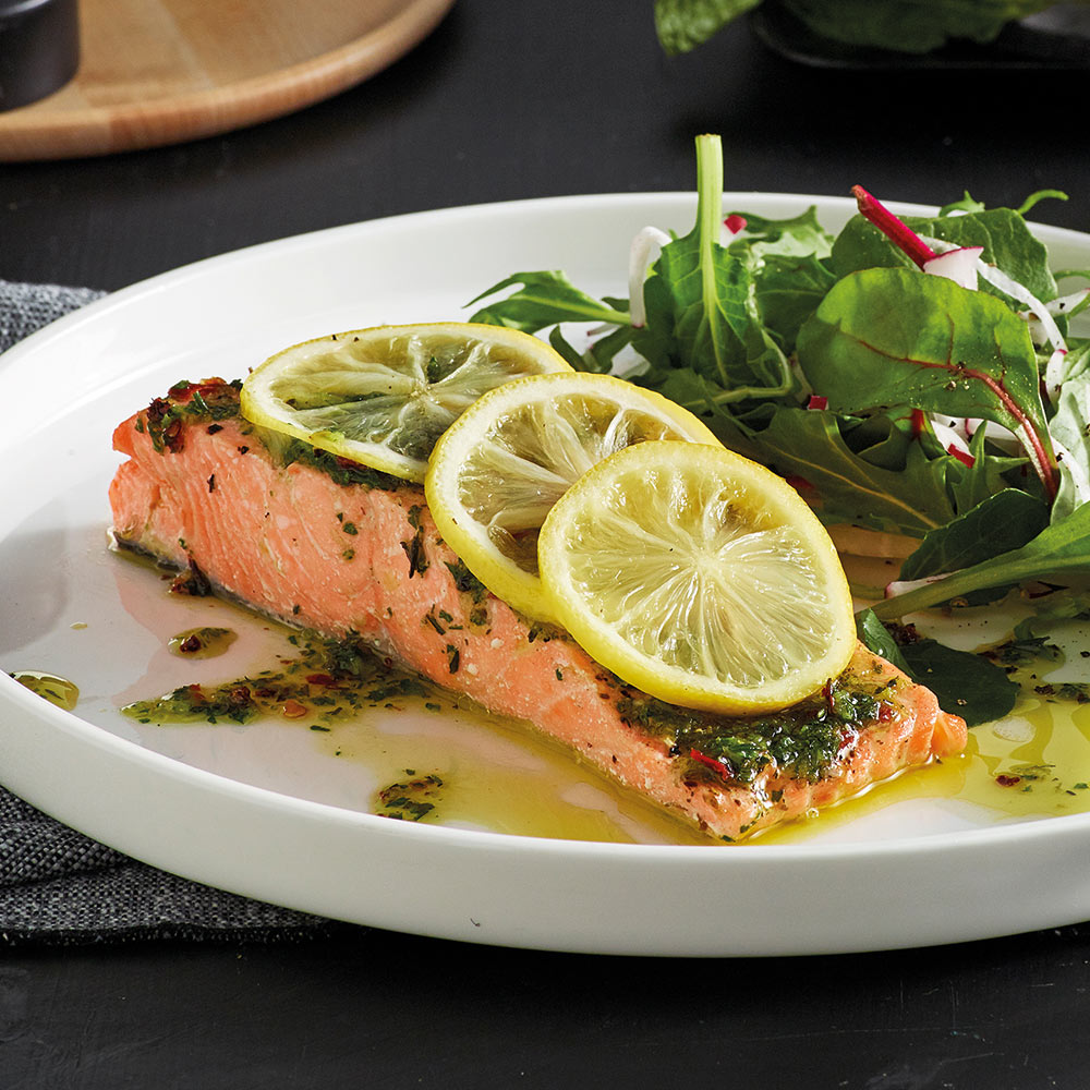 the Wave Range recipes - herbed salmon