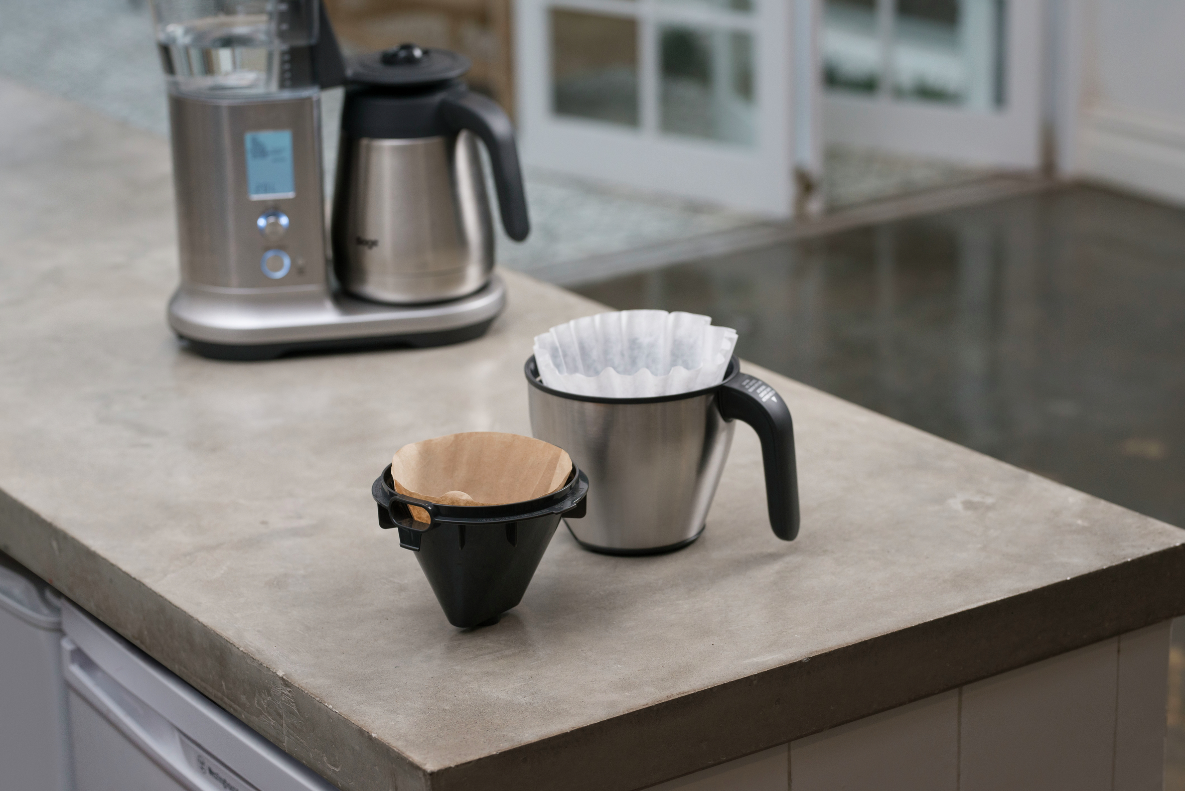 the Sage Precision Brewer® Thermal Macchina per il caffè in Acciaio inossidabile spazzolato filtri