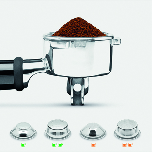 the Barista Pro™ Espresso in Acciaio inossidabile spazzolato 19-22 grammi di caffè per un aroma corposo