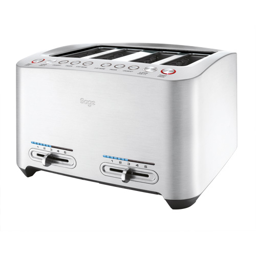the Smart Toaster™ 4 tranches Grille-pains en Argent fonctions automatiques innovantes