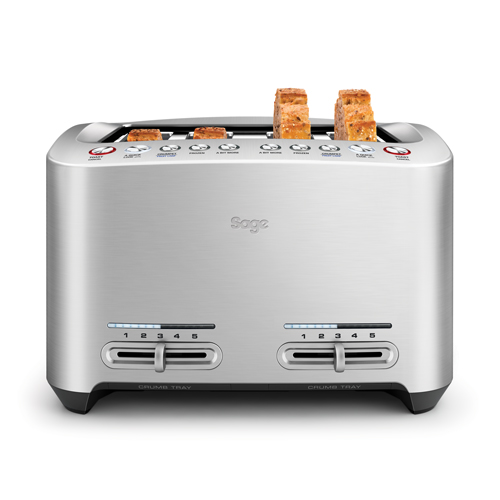 the Smart Toaster™ 4 tranches Grille-pains en Argent capacité de 4 tranches