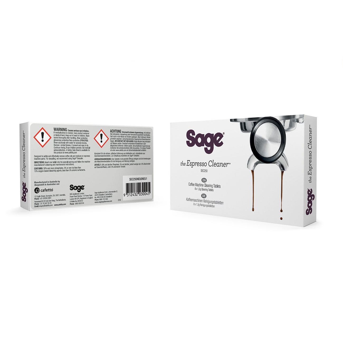 3er Pack Sage Appliances SEC250 Espresso Cleaning Tablets Reinigungstablette 
