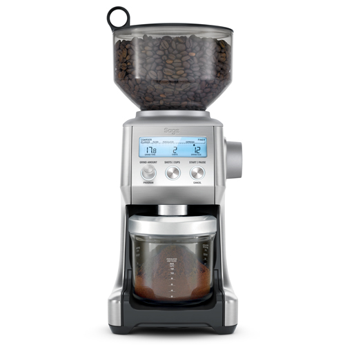 the Smart Grinder™ Pro Koffie in Geborsteld roestvrij staal precies de juiste maling