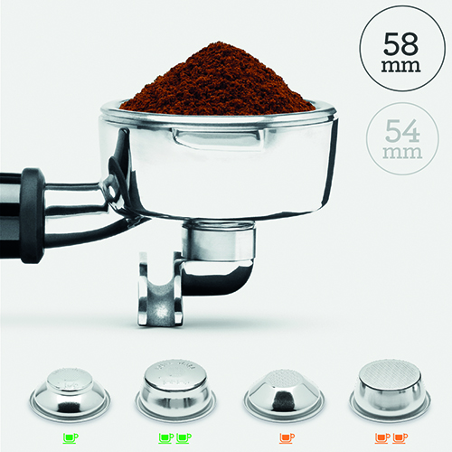 the Dual Boiler™ Espresso in Gebürsteter Edelstahl mikromilchschaumtextur