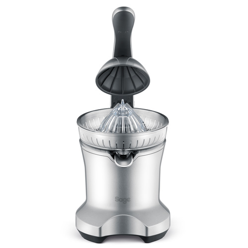 the Citrus Press™ Citrus Press in Argento braccio a pressione con doppio interruttore di sicurezza