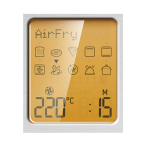 the Smart Oven™ Air Fry in Brushed Stainless Steel PANTALLA LCD