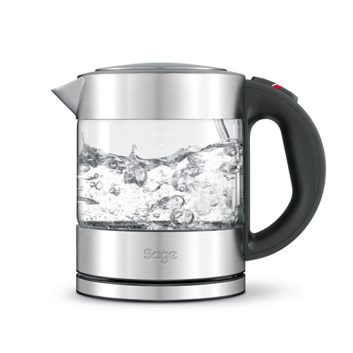 the Compact Kettle™ Pure Thee in Zilver moderne glazen waterkoker