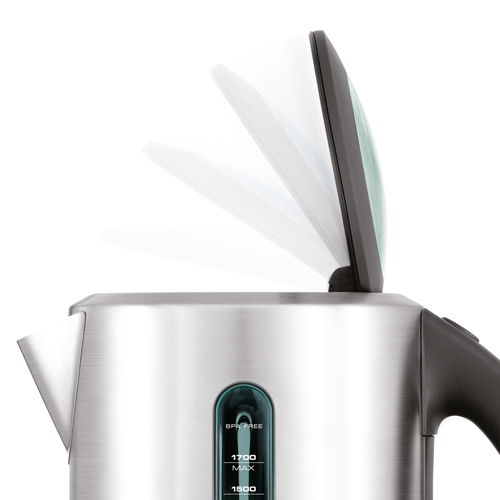 the Soft Top™ Pure Kettle in Brushed Stainless Steel soft top™ lid