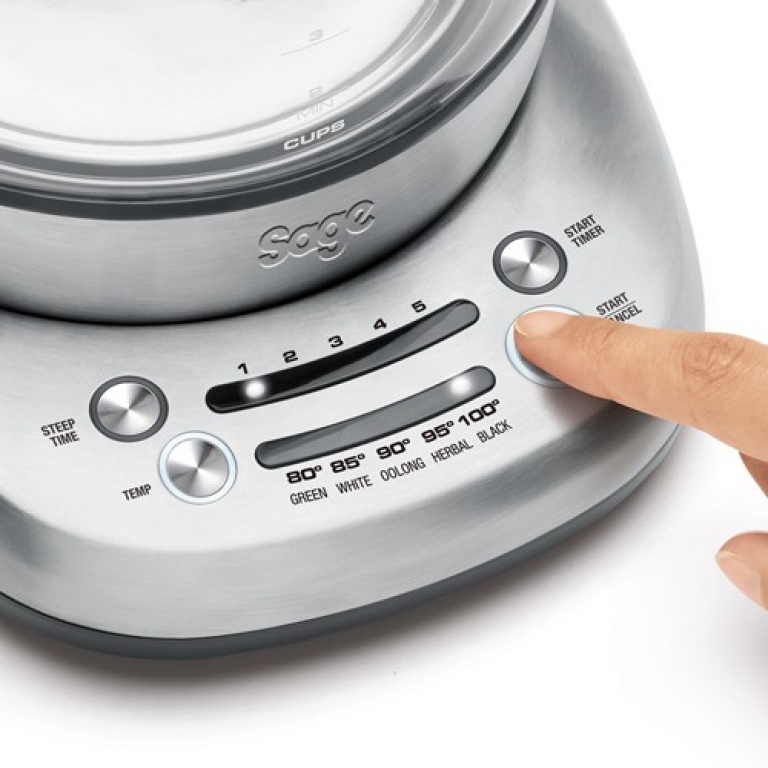 the Sage Smart Tea Infuser™ Bollitore in vetro e acciaio inossidabile spazzolato TRATTA BENE IL TUO TÈ