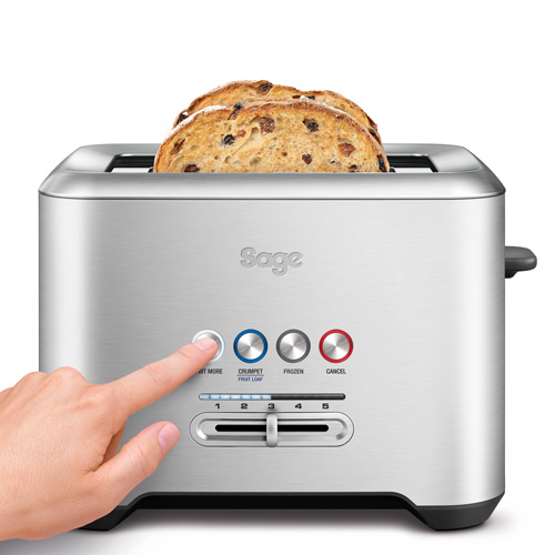 the 'A Bit More'™ Toaster 2 Slice Broodroosters in Zilver capaciteit voor 2 sneetjes