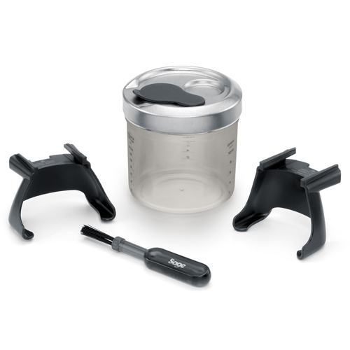  the Smart Grinder Pro Coffee Grinder in Brushed Stainless Steel with accessories