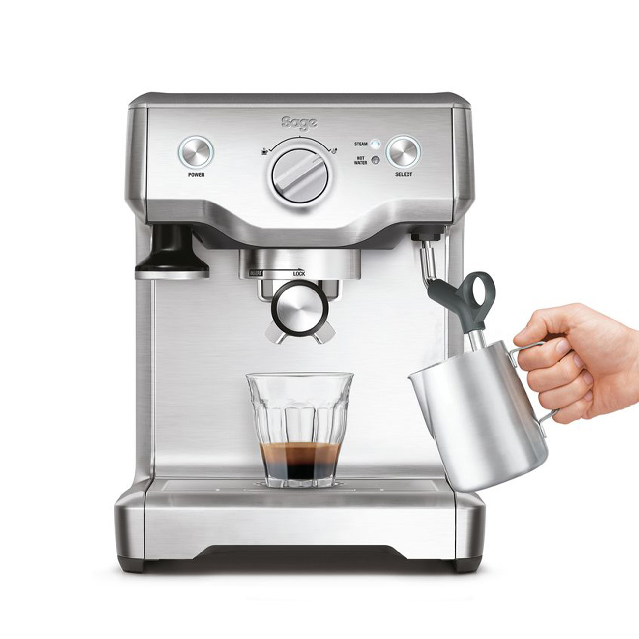  the Duo-Temp™ Pro Espresso in Brushed Stainless Steel milk frothing