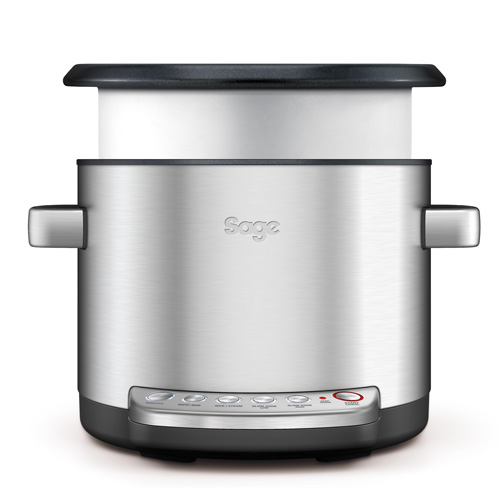 the Risotto Plus™ Rice Cooker in Silver cook and serve bowl
