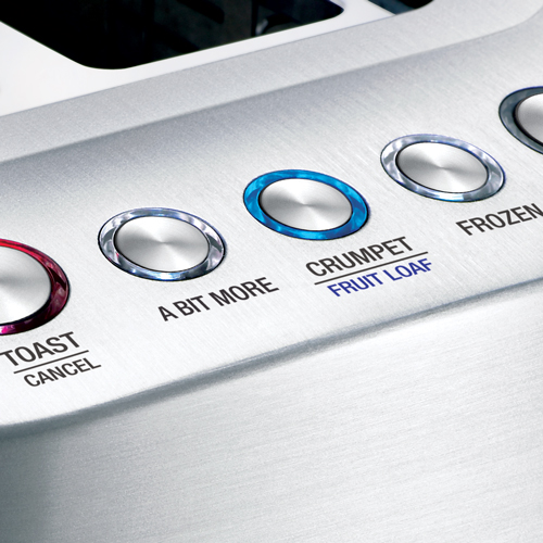 The Smart Toast™ 2-Slice Toaster Toasters in Silver innovative auto features