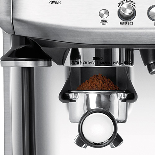 the Barista Pro™ Espresso in Brushed Stainless Steel integrated conical burr grinder