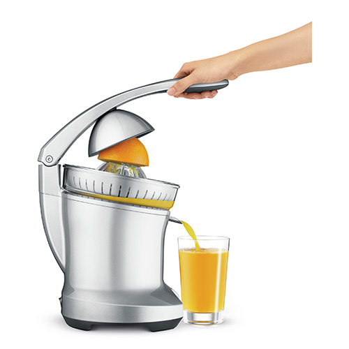 the Citrus Press™ Juicers in Silver magnetic fruit dome