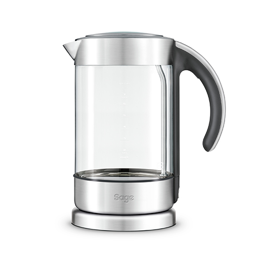the Crystal Clear in glass kettle with brushed stainless steel cordless