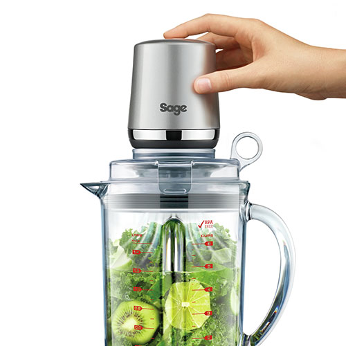 the vac Q™ Blender in silver inner cap lid with valve