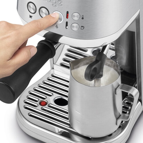 the Bambino® Plus Espresso in Brushed Stainless Steel 19 grams dose for full flavor