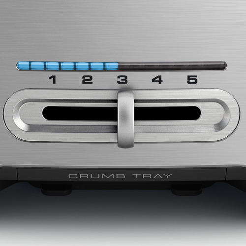 Paine prajitor de paine Smart Toast ™ cu 2 felii, control in rumenire variabila argintie